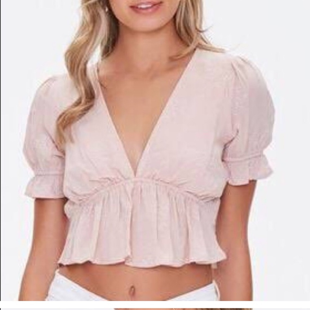 Urban outfitters mauve crop top